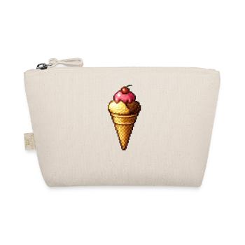 Retro Pixel Eiscreme Cone - Organic Pouch - nature - Front