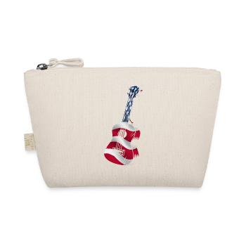 Hawaiian Ukulele Uke American Flag - Bio-Täschchen - Natur - Vorne