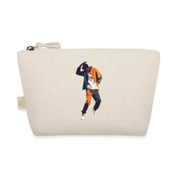 Stylish Street Dance Pose Hip Hop Dance Motif - Organic Pouch - nature - Front