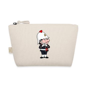 Soldat de dessin animé avec le casque blanc - Trousse biologique - nature - Devant