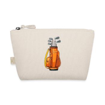 Clubs de golf dans un sac orange - Trousse biologique - nature - Devant