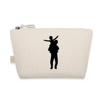 Family Silhouette Parents Children Love Together - Organic Pouch - nature - Front