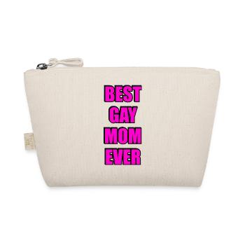 Best Gay Mom Ever Magenta Text LGBT Pride Month - Organic Pouch - nature - Front