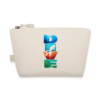 Dive Underwater Letter Art - Organic Pouch - nature - Front