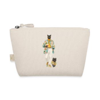 Tropical Cat in Designer Look - Organic Pouch - nature - Front