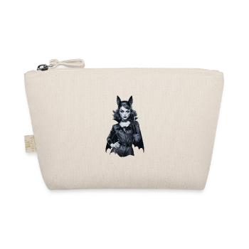Retro Style Bat-themed Gothic für Gothik Fans - Bio-Täschchen - Natur - Vorne