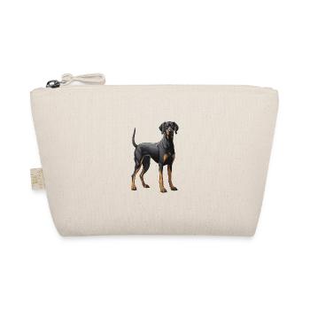 Doberman Hund Tier - Bio-Täschchen - Natur - Vorne
