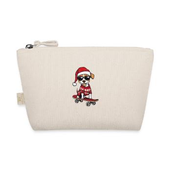 Jack Russell Terrier Chien Noël Skateboard - Trousse biologique - nature - Devant