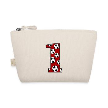 1st Birthday Football Red - Organic Pouch - nature - Front