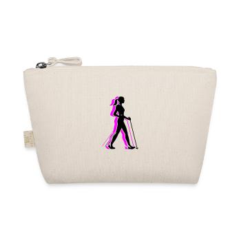 Nordic Walking Woman Icon - Organic Pouch - nature - Front