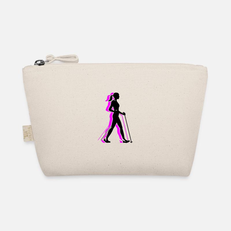 Nordic Walking Woman Icon Organic Pouch