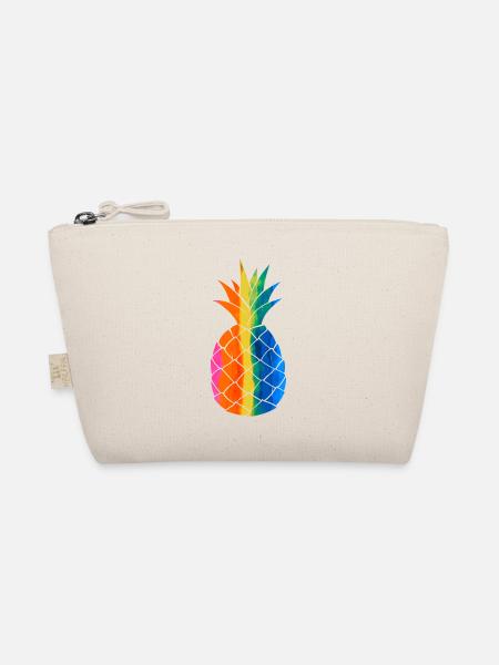 Happy Ananas - Bio-Täschchen - Natur - Vorne