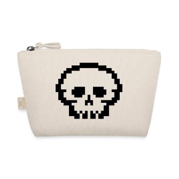 Pixel Skull - Organic Pouch - nature - Front