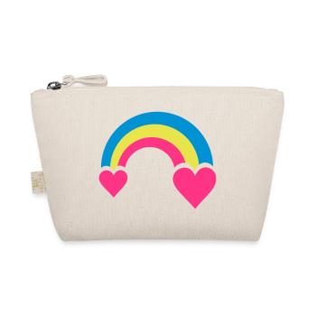 regenbogen & herzen - Bio-Täschchen - Natur - Vorne