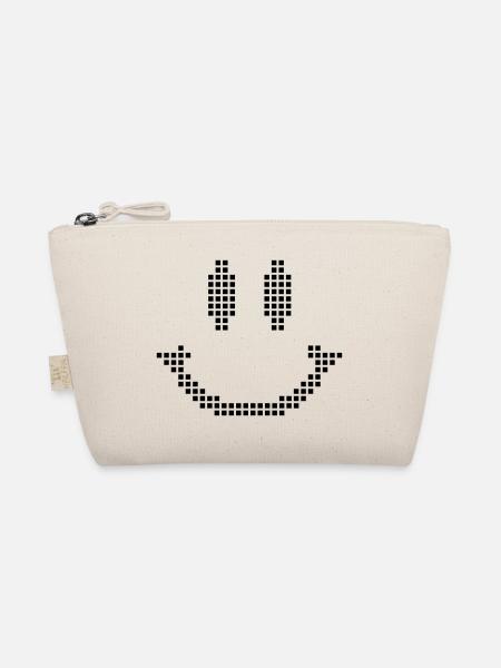 smiley - Organic Pouch - nature - Front