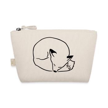 Fuchs schlafend: Niedlich, Kawaii & Comic Stil - Bio-Täschchen - Natur - Vorne