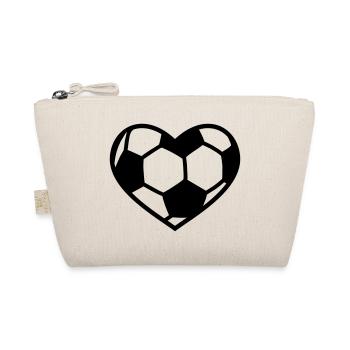 Fußball Herz - Bio-Täschchen - Natur - Vorne