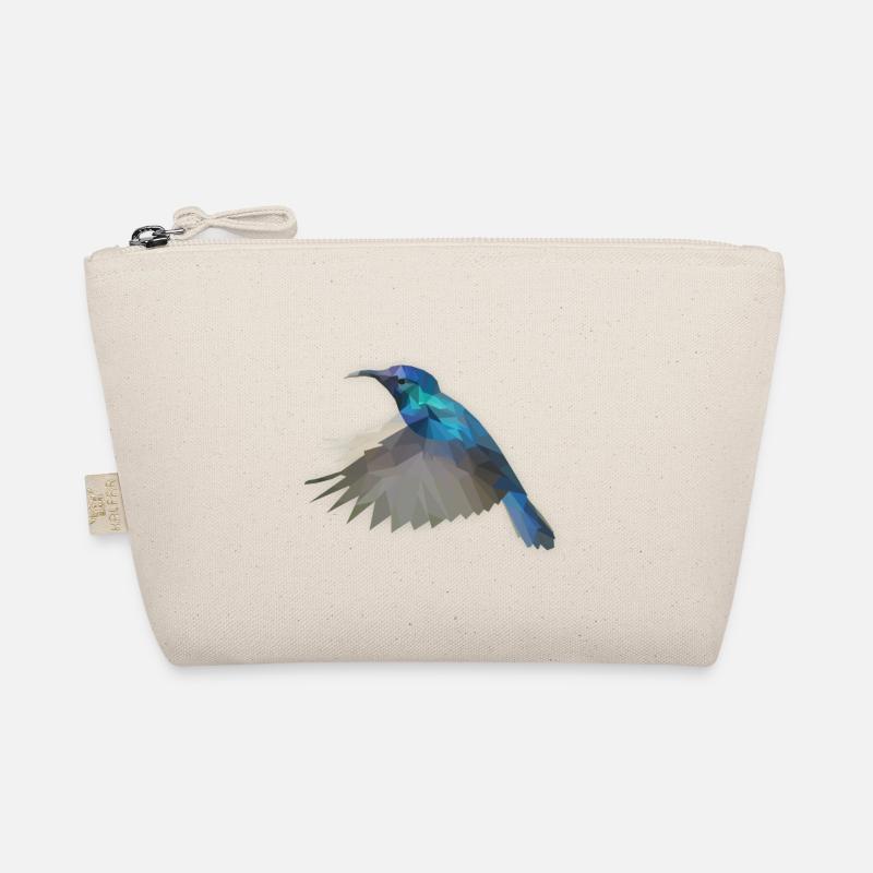 LowPoly "humming bird" Organic Pouch