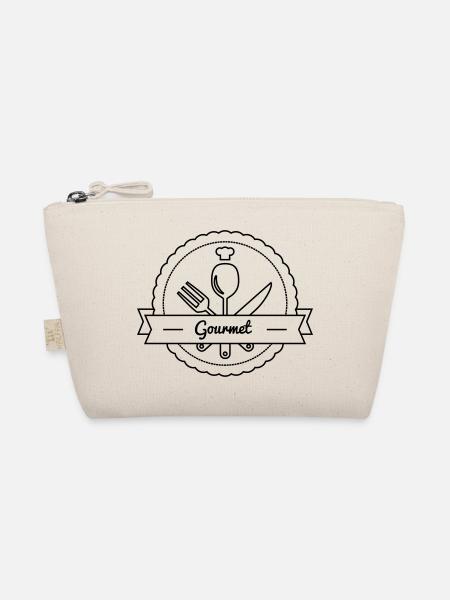 Gourmet & Feinschmecker Emblem (Koch, Köchin) - Bio-Täschchen - Natur
