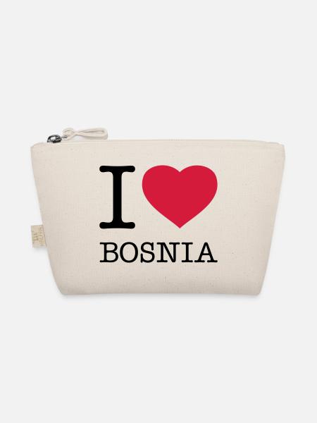I LOVE BOSNIA Bosnien und Herzegowina - Bio-Täschchen - Natur - Vorne