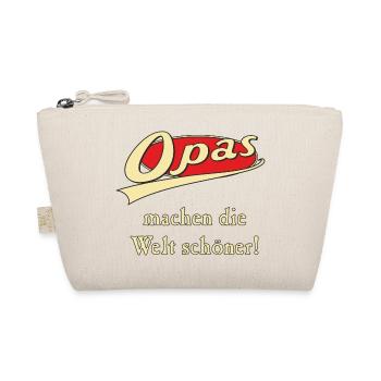 Opas machen die Welt schöner RAHMENLOS® - Bio-Täschchen - Natur - Vorne