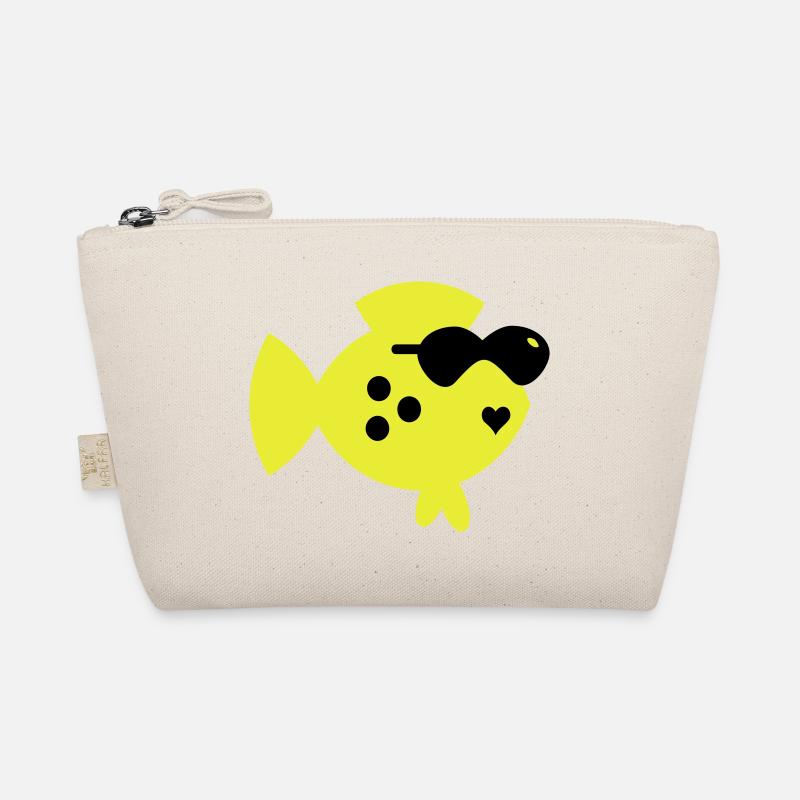 Blindfisch / blind fish (2c) - Bio-Täschchen - Natur