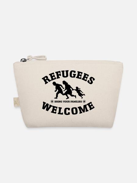 Refugees Welcome (versch. Farben) - Bio-Täschchen - Natur - Vorne