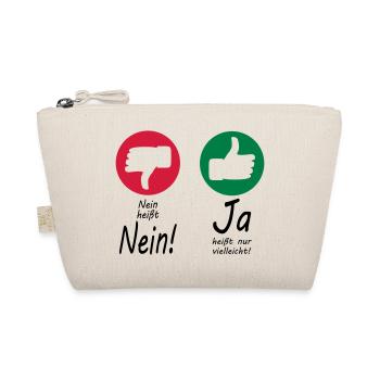 Nein heißt Nein + Daumen - Bio-Täschchen - Natur - Vorne
