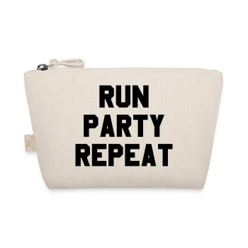 Run Party Repeat - Organic Pouch - nature - Front