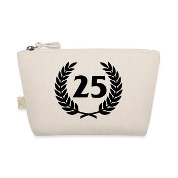 Laurel wreath & Number (25) - Organic Pouch - nature - Front