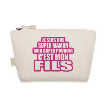 je suis maman mon super pouvoir c'est mon fils - Trousse biologique - nature - Devant