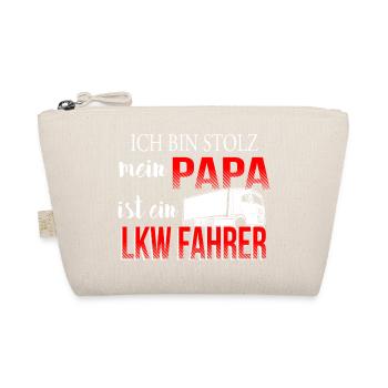 LKW - Ich bin stolz. Mein Papa ist LKW - T-Shirt - Bio-Täschchen - Natur - Vorne