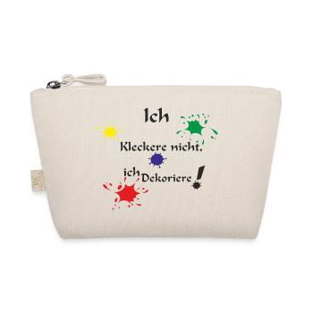 Ich kleckere nicht, ich dekoriere (D00050) - Bio-Täschchen - Natur - Vorne