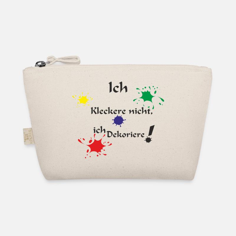 Ich kleckere nicht, ich dekoriere (D00050) - Bio-Täschchen - Natur