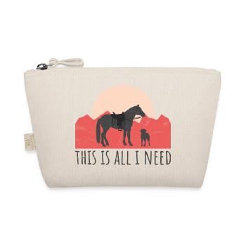 Dog and horse - Western rider - Organic Pouch - nature - Front