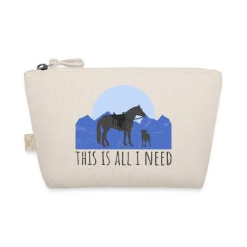 Dog and horse - Western rider - Organic Pouch - nature - Front