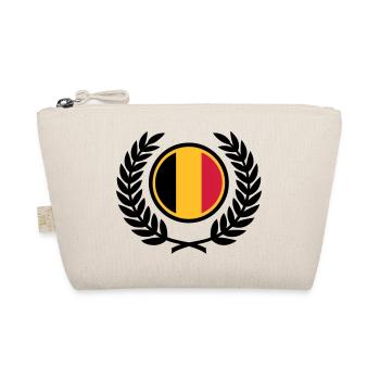 Belgien (Flagge & Lorbeerkranz) - Bio-Täschchen - Natur - Vorne