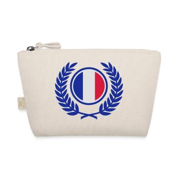 France (flag & laurel wreath) - Organic Pouch - nature - Front