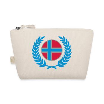 Norwegen (Flagge & Lorbeerkranz) - Bio-Täschchen - Natur - Vorne