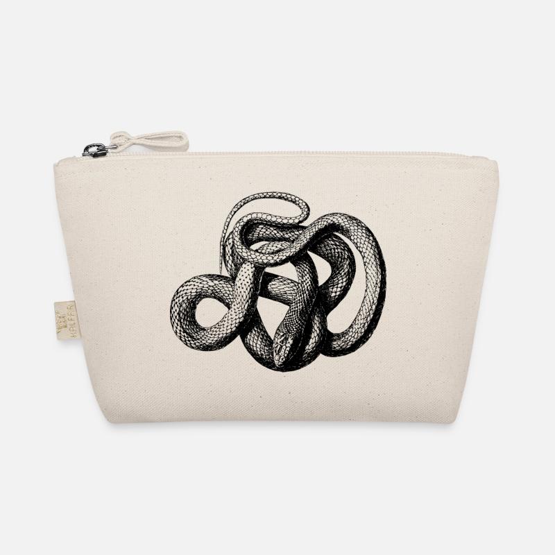 Snake Illustration Terrarium Reptilien - Bio-Täschchen - Natur
