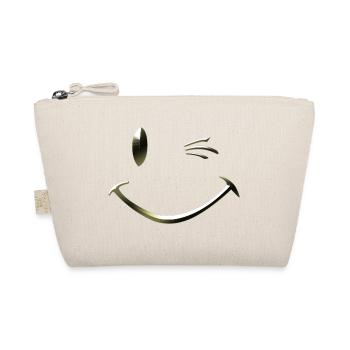 Tshirt smiley clin d'oeil by customstyle - Trousse biologique - nature - Devant