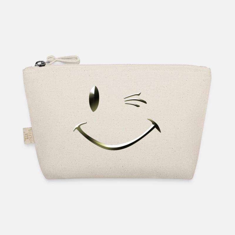 Tshirt smiley clin d'oeil by customstyle - Trousse biologique - nature