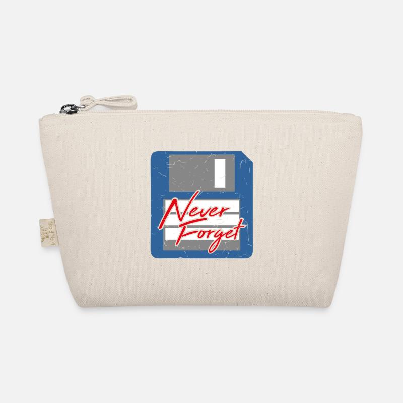 Never Forget Diskette Computer Speicher PC Retro Bio-Täschchen