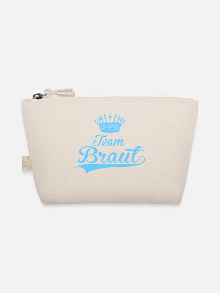 TEAM BRAUT hochzeit heiraten JGA trauung liebe - Bio-Täschchen - Natur - Vorne