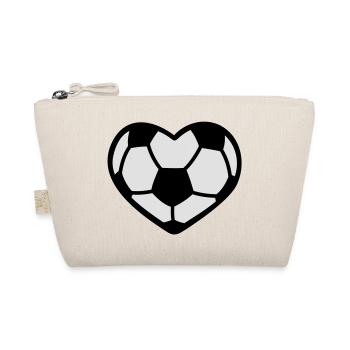 Herz-Fußball - Fussball Frankreich - Bio-Täschchen - Natur - Vorne