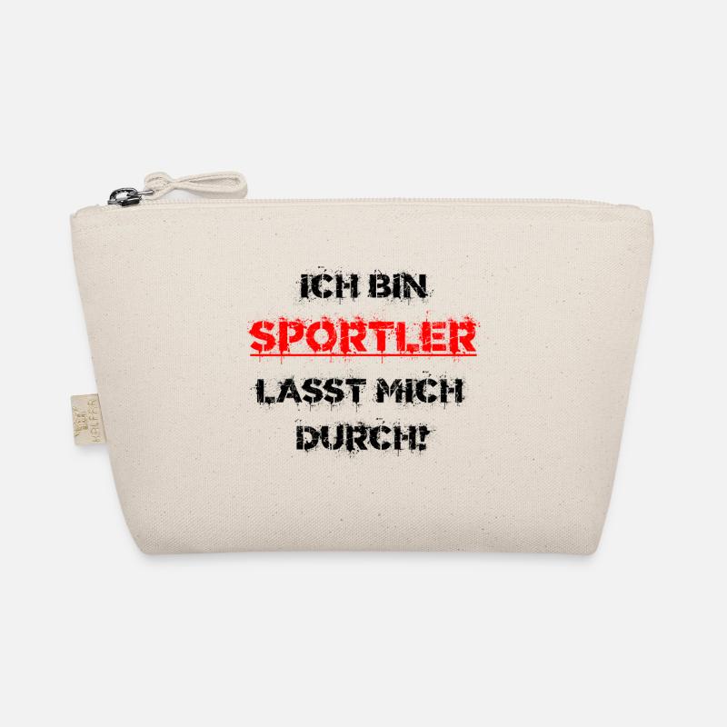 Ich bin Sportler lasst mich durch Geschenkidee Bio-Täschchen