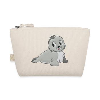 Seal stuffed animal - Organic Pouch - nature - Front