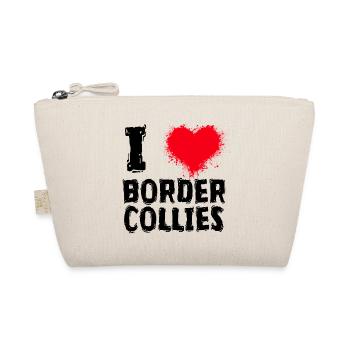 I LOVE BORDER COLLIE DOGS - Bio-Täschchen - Natur - Vorne