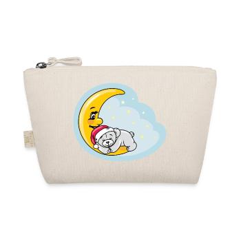 Schlafender Teddybär auf dem Mond - Bio-Täschchen - Natur - Vorne