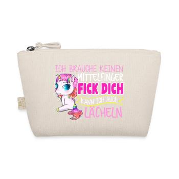 Einhorn - Lächeln - Bio-Täschchen - Natur - Vorne
